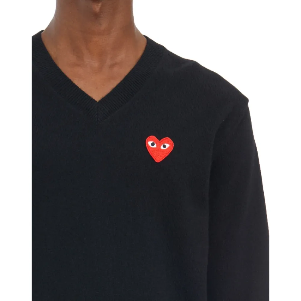 Sweatshirts<Comme des Garçons Play V-Neck Logo Tee Sort