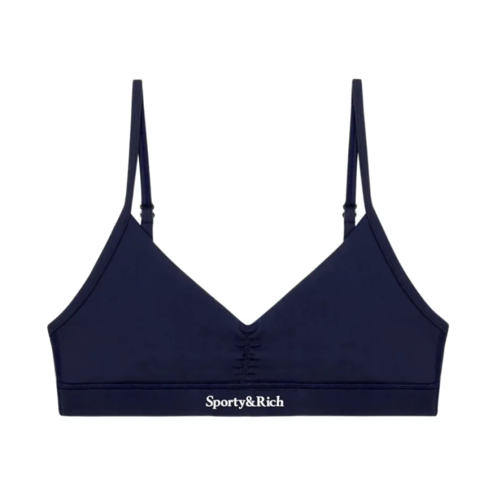 T-Shirts & Toppe<Sporty & Rich V-neck Performance Bra Blå