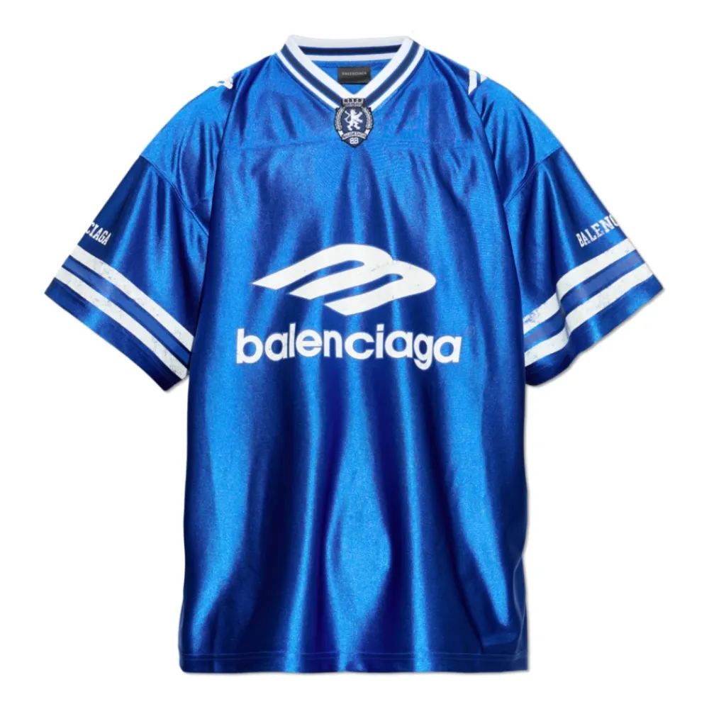 T-Shirts<Balenciaga V-neck T-shirt Blå
