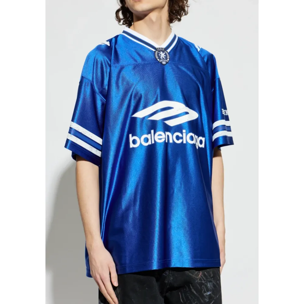 T-Shirts<Balenciaga V-neck T-shirt Blå