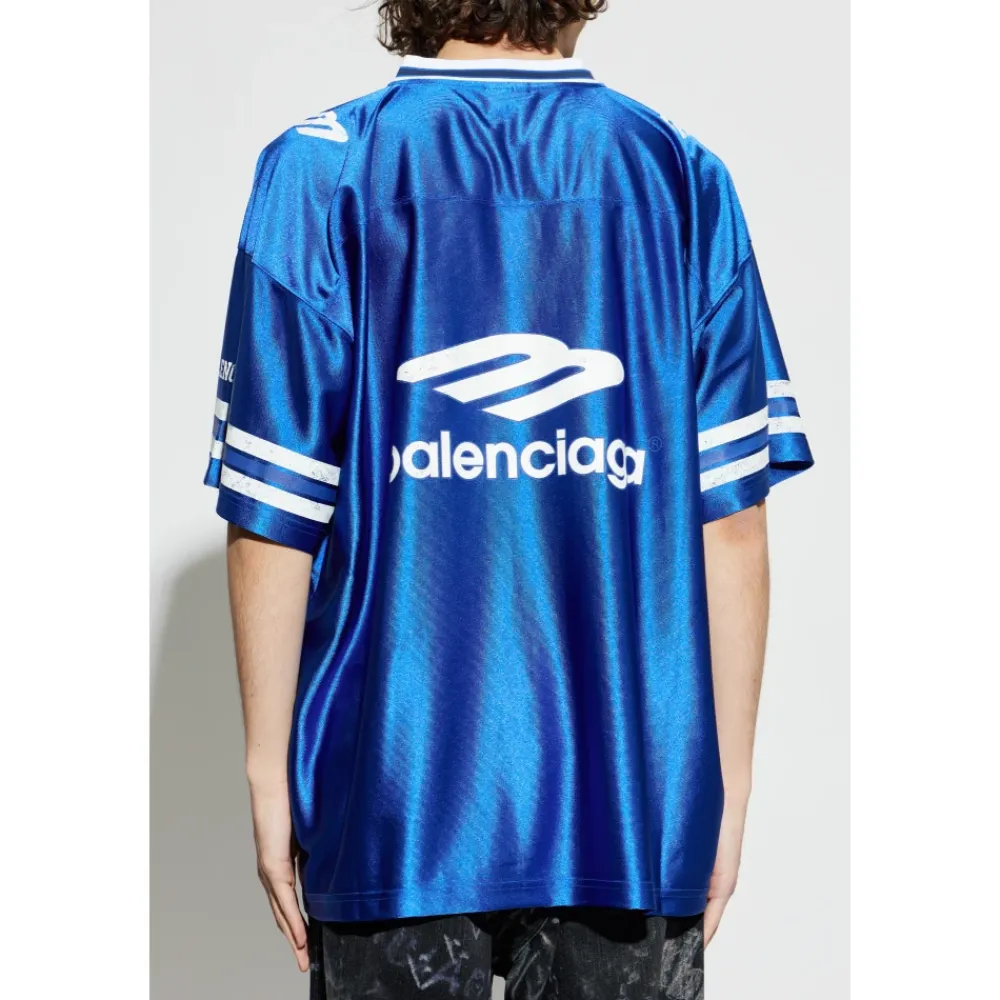 T-Shirts<Balenciaga V-neck T-shirt Blå