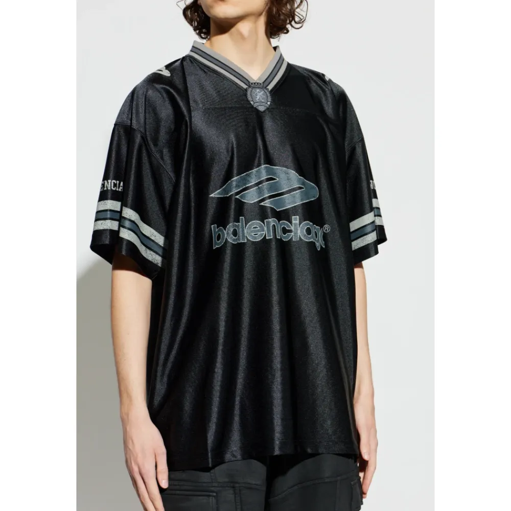 T-Shirts^Balenciaga V-neck T-shirt Sort