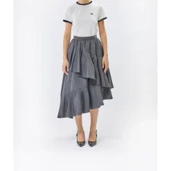 Nederdele<Karl Lagerfeld Voluminous Ruffle Skirt Sort