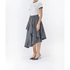 Nederdele<Karl Lagerfeld Voluminous Ruffle Skirt Sort