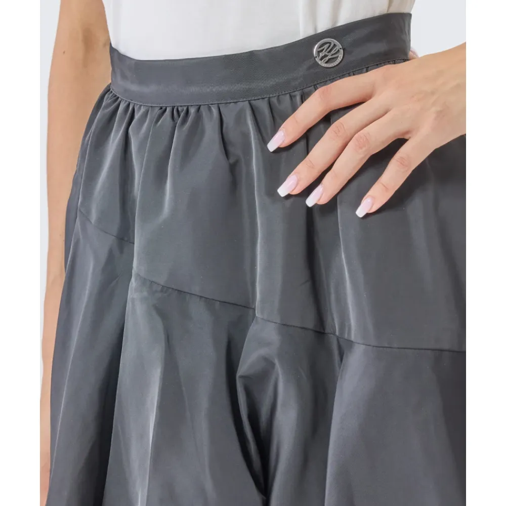 Nederdele<Karl Lagerfeld Voluminous Ruffle Skirt Sort