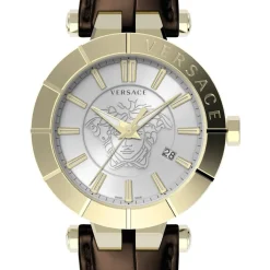 Ure<Versace V-Race Restyling Læder Dato Ur Grå