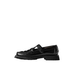 Loafers^Hereu Vævede loafers med T-bar spænde Sort