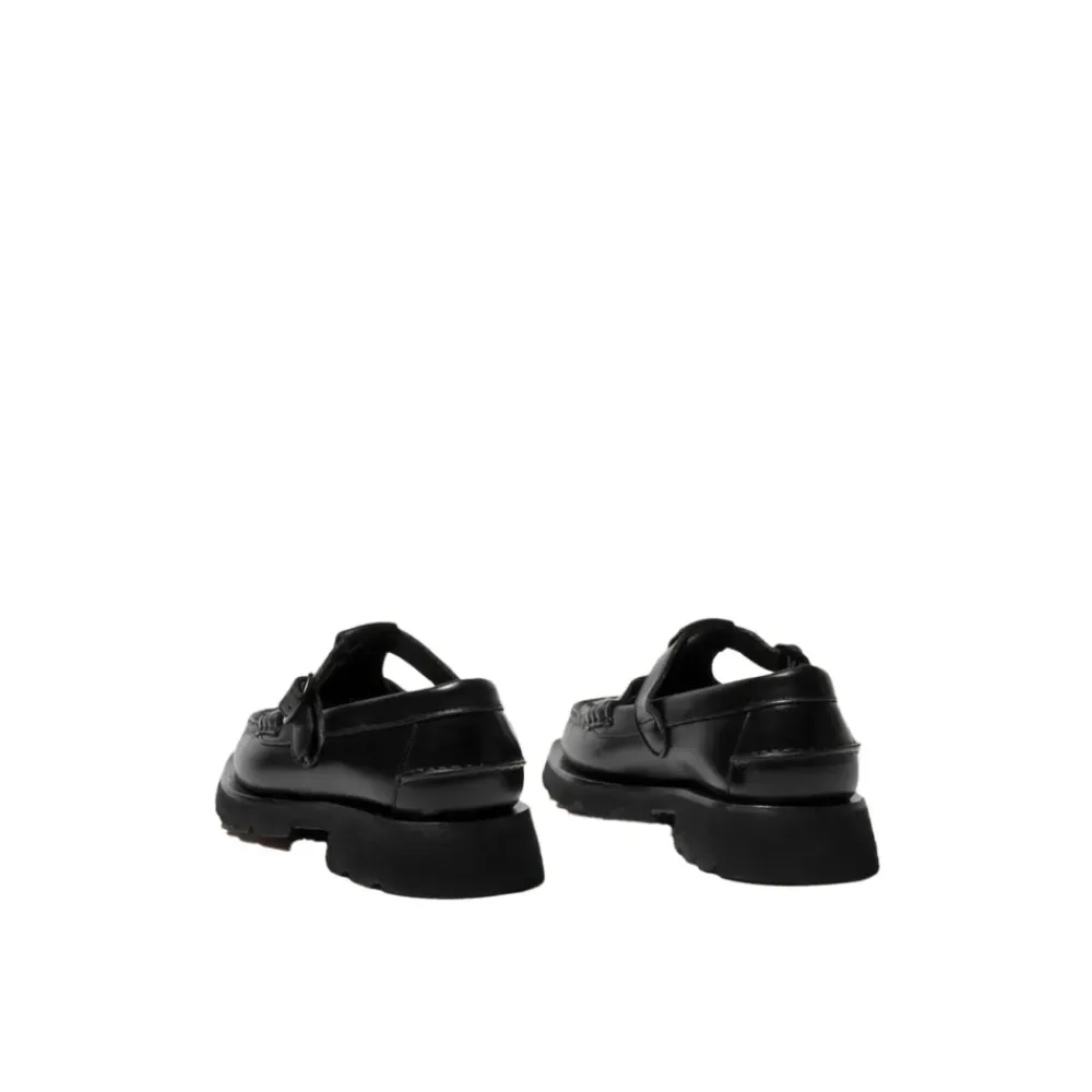 Loafers^Hereu Vævede loafers med T-bar spænde Sort
