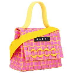 Tasker<Marni Vævet Crossbody Taske Pink