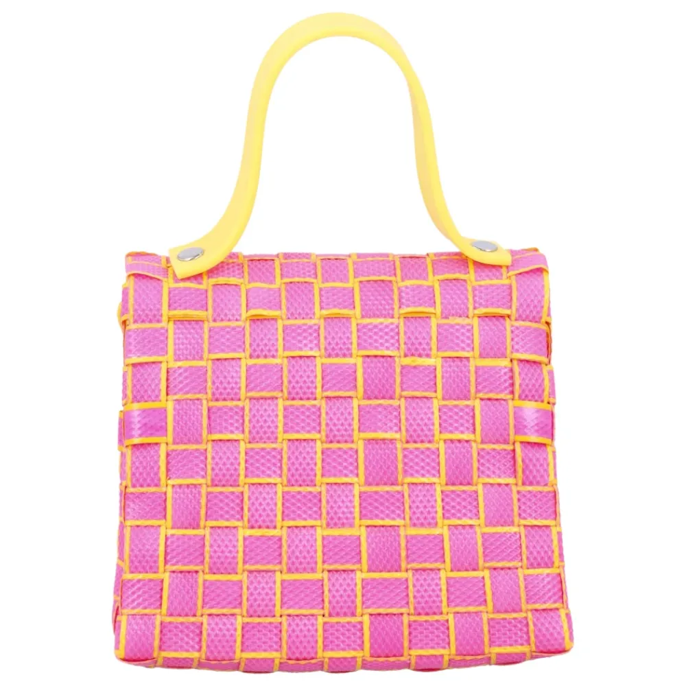Tasker<Marni Vævet Crossbody Taske Pink