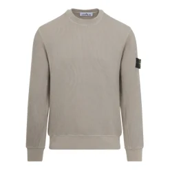 Sweatshirts<Stone Island Waffle Fleece Crewneck Beige