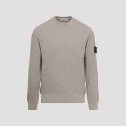 Sweatshirts<Stone Island Waffle Fleece Crewneck Beige