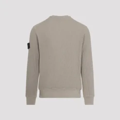 Sweatshirts<Stone Island Waffle Fleece Crewneck Beige