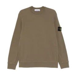 Sweatshirts<Stone Island Waffle Knit Sweater Grøn