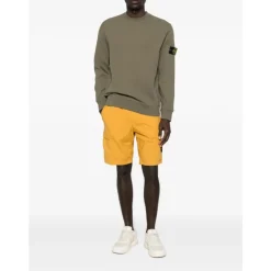 Sweatshirts<Stone Island Waffle Knit Sweater Grøn
