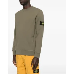 Sweatshirts<Stone Island Waffle Knit Sweater Grøn