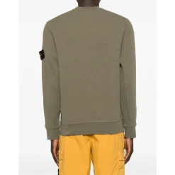 Sweatshirts<Stone Island Waffle Knit Sweater Grøn