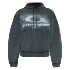 Trøjer^Balenciaga Washed Crayon Loop Oversized Hættetrøje Grå