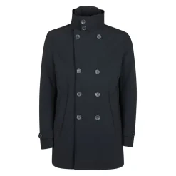 Frakker<Herno Washington Peacoat med Harness Blå