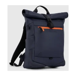 Tasker<Piquadro Water resistant roll top backpack for laptop 15,6 Blå