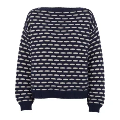 Striktrøjer & Sweatere<Basic Apparel Wava Sweater - Mørke Strik Blå