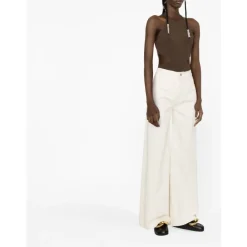 Jeans<Chloé Wide Jeans Hvid