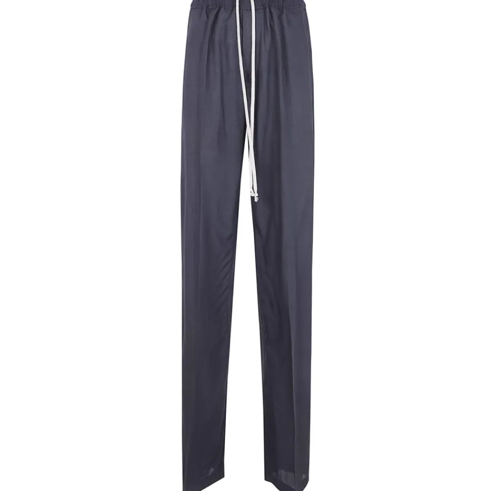 Bukser<Rick Owens Wide Leg Cargo Pants Sort