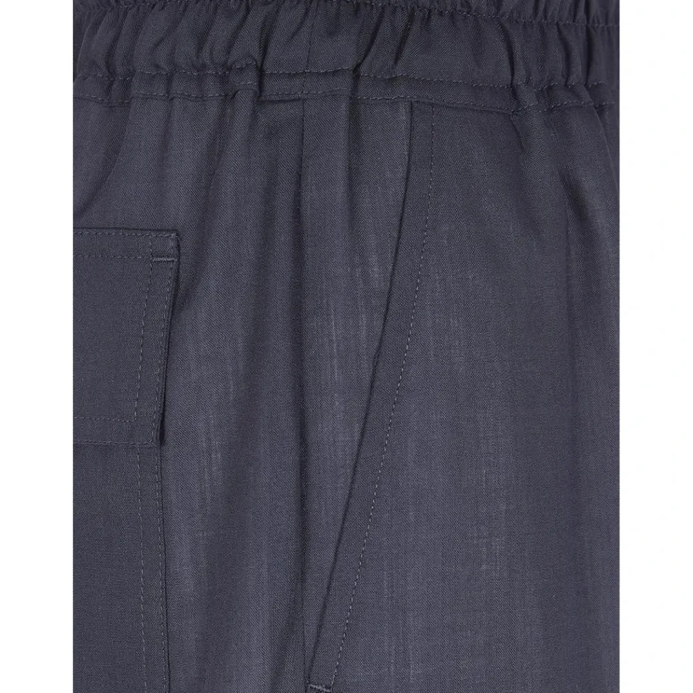 Bukser<Rick Owens Wide Leg Cargo Pants Sort
