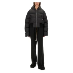 Bukser<Rick Owens Wide Leg Cargo Pants Sort