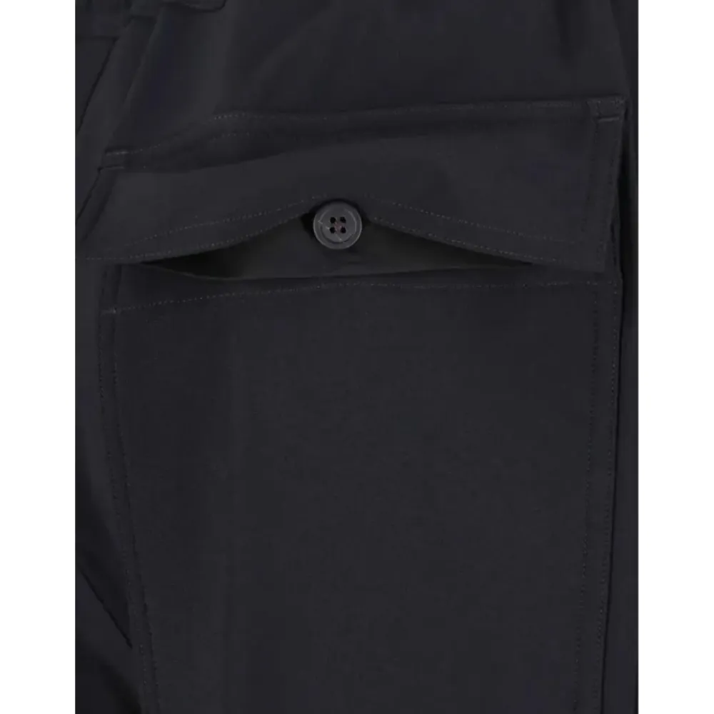 Bukser<Rick Owens Wide Leg Cargo Pants Sort