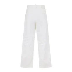 Bukser<Dsquared2 Wide Trousers Hvid