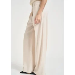 Bukser<Patrizia Pepe Wide Trousers Beige