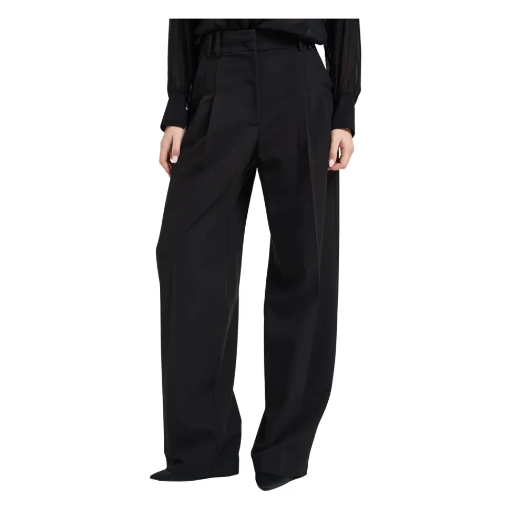 Bukser^Patrizia Pepe Wide Trousers Sort