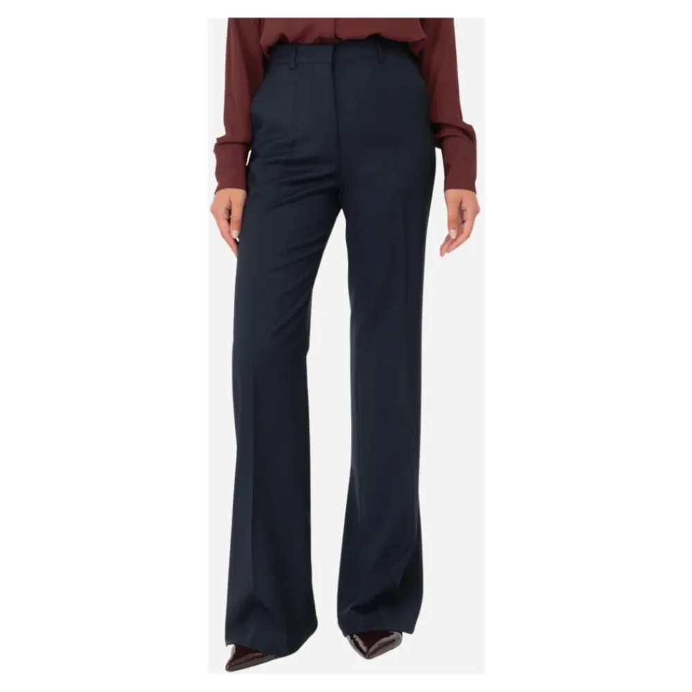 Bukser^Manuel Ritz Wide Wool Trousers Blå