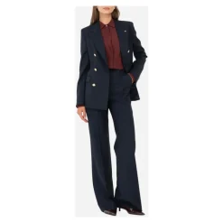 Bukser^Manuel Ritz Wide Wool Trousers Blå
