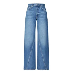 Jeans^Anine Bing Wide-Leg Jeans med Afslappet Pasform Blå