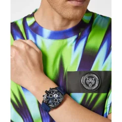 Ure^Philipp Plein Wildcat Chrono 40mm Ur Blå