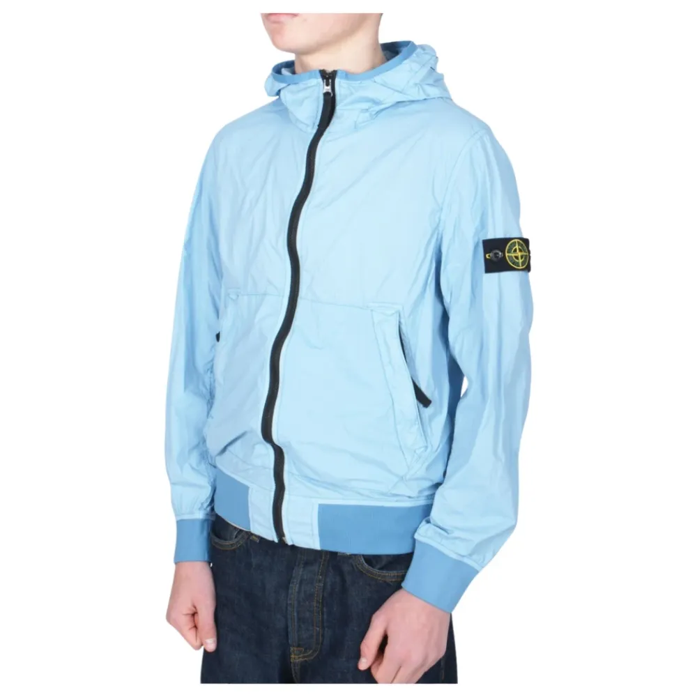 Jakker^Stone Island Windbreaker hættejakke Blå