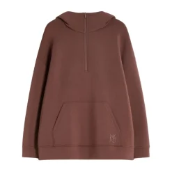 Striktrøjer & Sweatere<Weekend Max Mara Wkdradura Zip-through Sweatshirt Brun