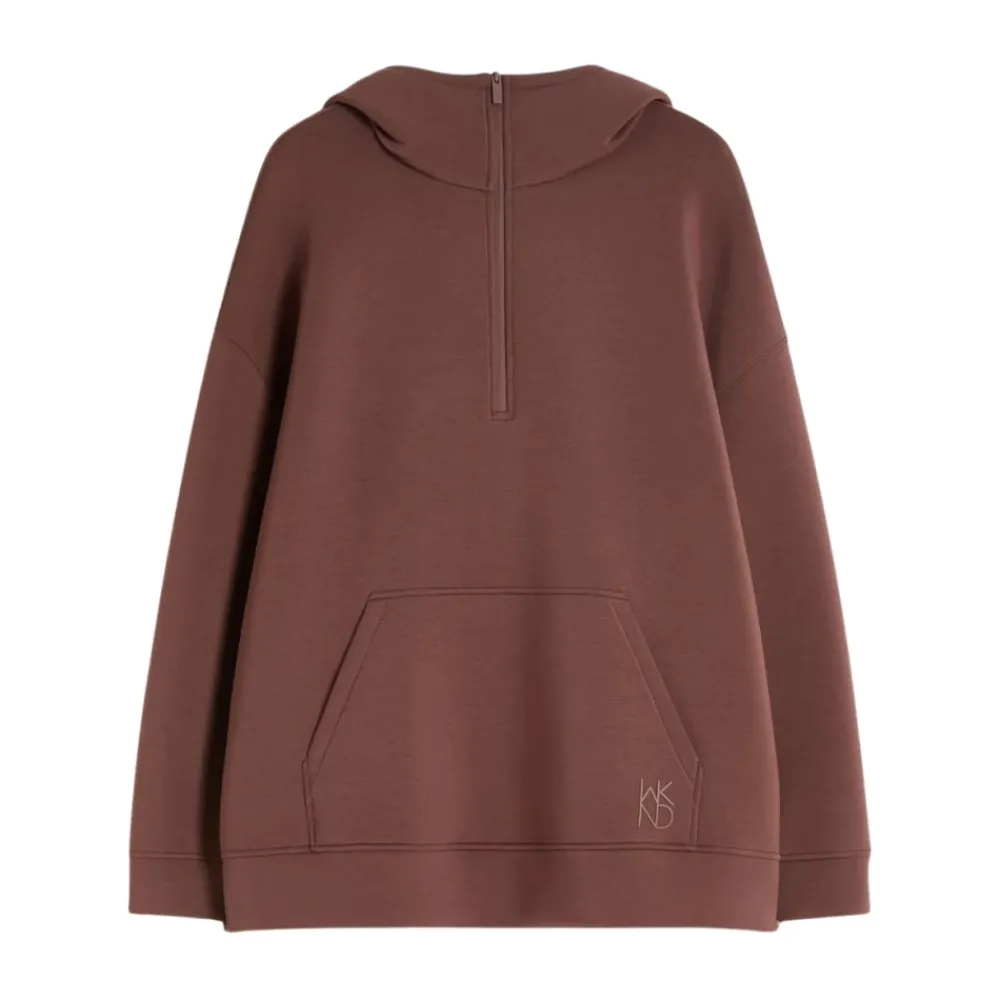 Striktrøjer & Sweatere<Weekend Max Mara Wkdradura Zip-through Sweatshirt Brun