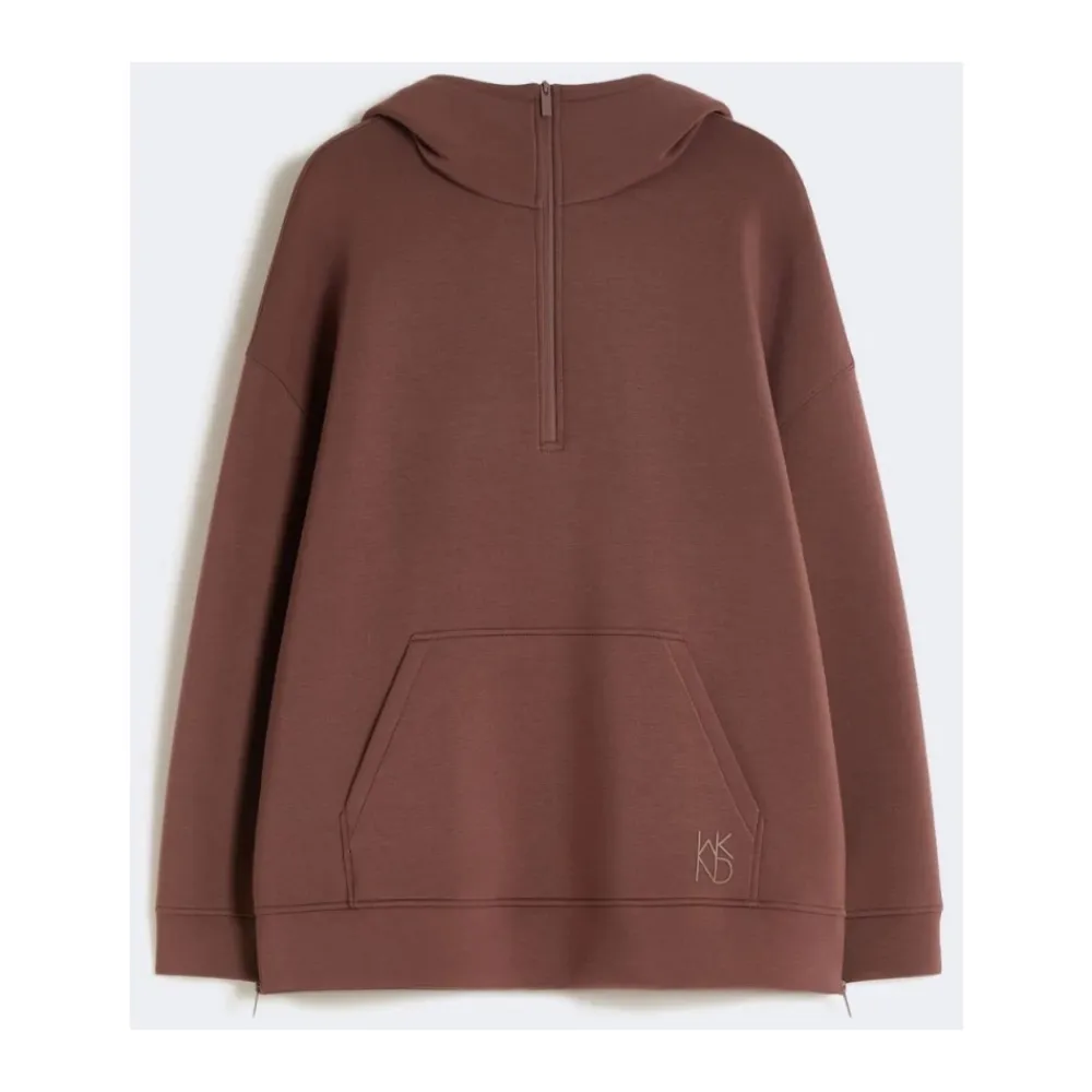 Striktrøjer & Sweatere<Weekend Max Mara Wkdradura Zip-through Sweatshirt Brun