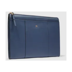 Laptop Tasker^Piquadro Women's leather clutch for iPad® Blå