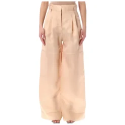 Bukser<Alberta Ferretti Women's Trousers Clothing SS26 Pink