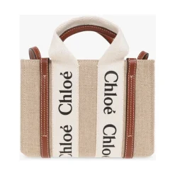 Bæltetasker<Chloé Woody Mini skuldertaske Beige