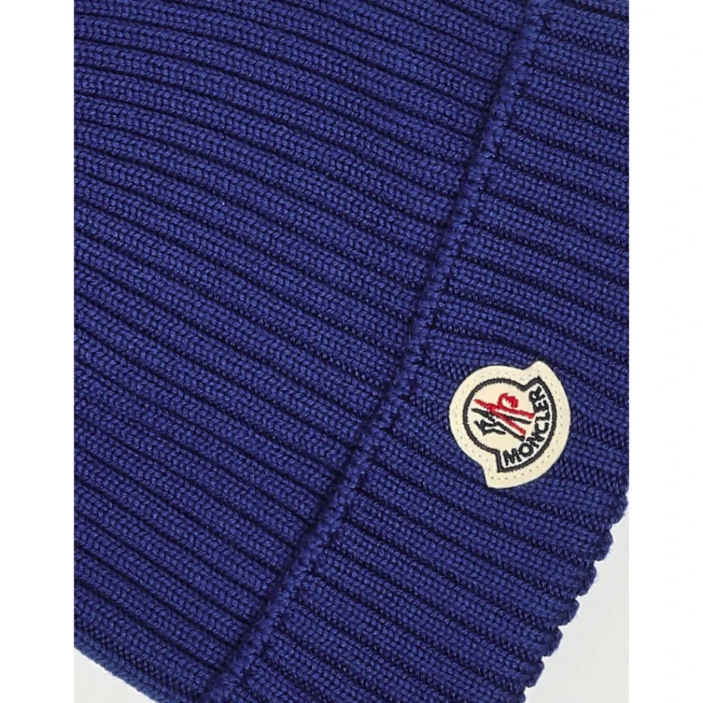 Huer & Kasketter^Moncler Wool Beanie Blå