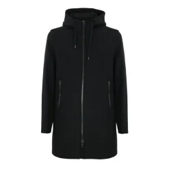Frakker<Herno Wool Blend Parka med hætte Blå