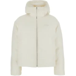 Jakker<Gucci Wool Bouclé Jakke med Logo Hvid