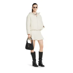 Jakker<Gucci Wool Bouclé Jakke med Logo Hvid