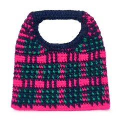 Tasker<Marni Wooly Crochet Check Taske Multifarvet