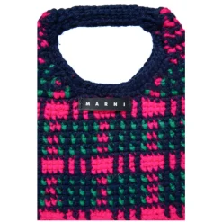 Tasker<Marni Wooly Crochet Check Taske Multifarvet